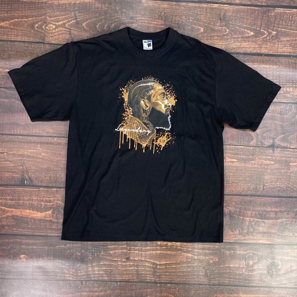 NWT Black S/S Graphic Nipsey Hussle Shirt - Picture 2 of 2